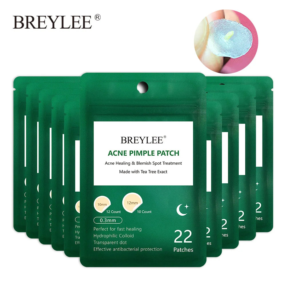 BREYLEE Night Use Transparent Acne Mask Sheet Absorption Enhanced Acne Cream Patch Skin Repair Smooth Tool Skin Care 10PCS