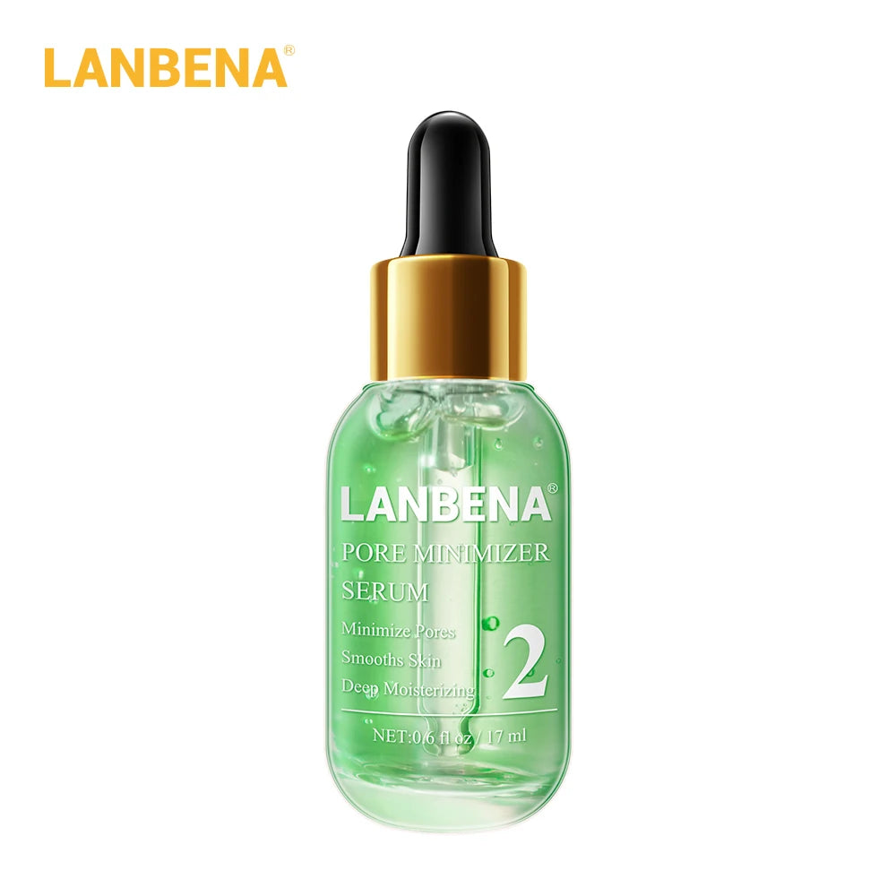 LANBENA Face Serum Blackhead Remover Shrinking Pore Acne Treatment  Deep Cleaning Smoothing Skin Care Firming Essence Beauty Set