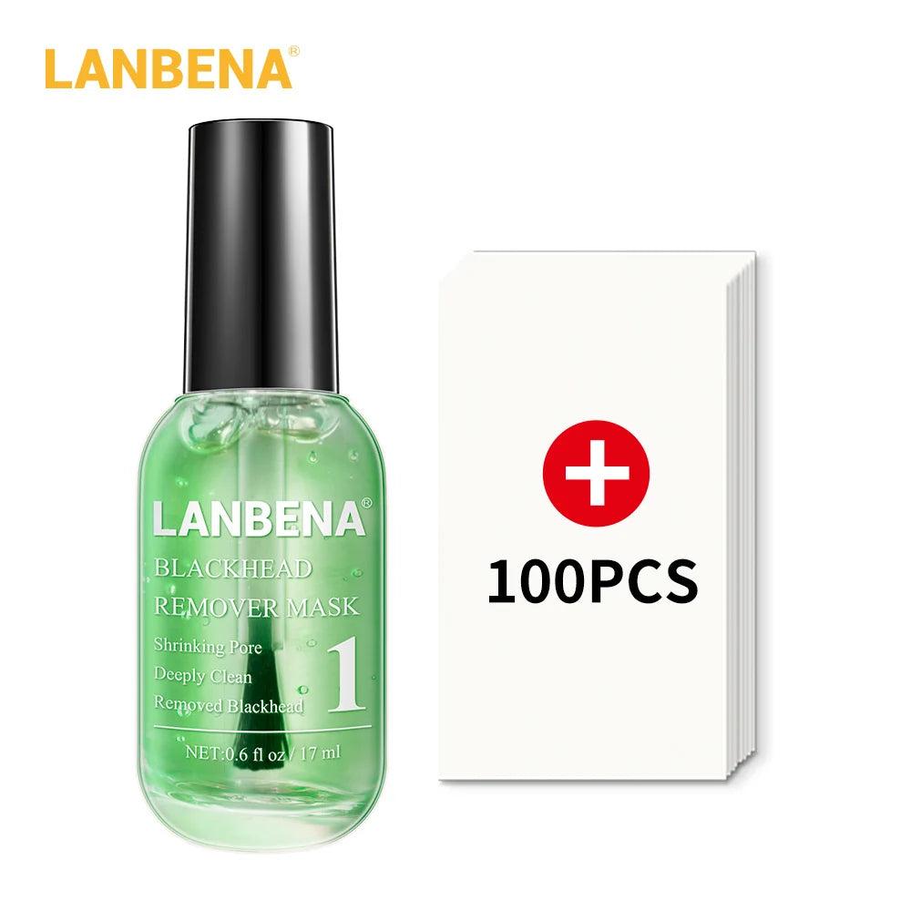 LANBENA Face Serum Blackhead Remover Shrinking Pore Acne Treatment  Deep Cleaning Smoothing Skin Care Firming Essence Beauty Set