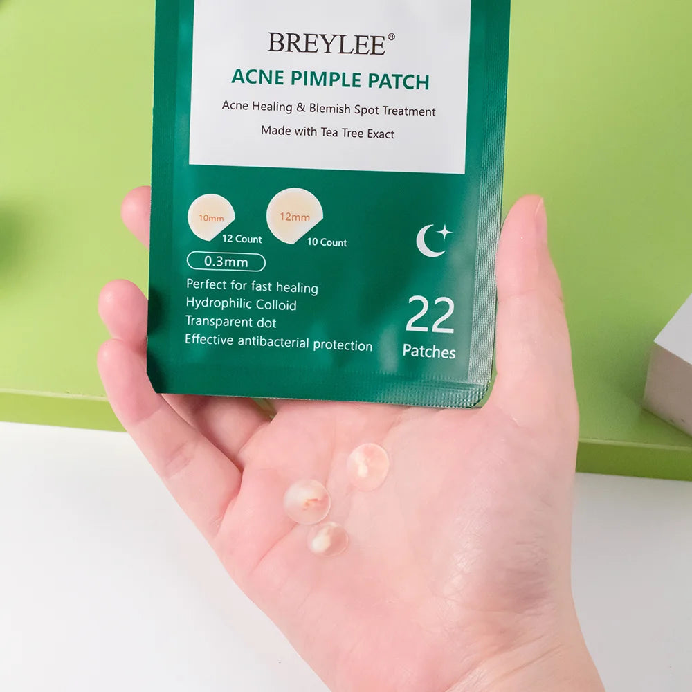 BREYLEE Night Use Transparent Acne Mask Sheet Absorption Enhanced Acne Cream Patch Skin Repair Smooth Tool Skin Care 10PCS