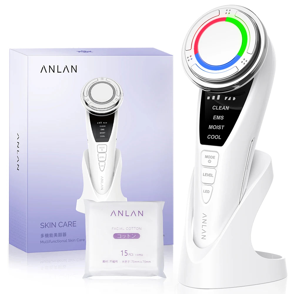 ANLAN EMS Facial Massager Pro Face Lifting Massage Skin Rejuvenation Cold Hot Compress Deep Face Cleaning Skincare Beauty Device